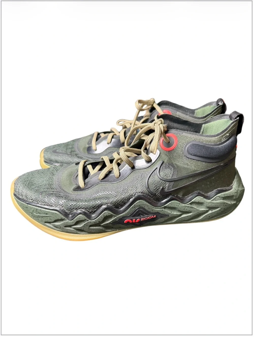 Nike Air Zoom GT Run EP Basketball Shoes Carbon Green Khaki Sz 13